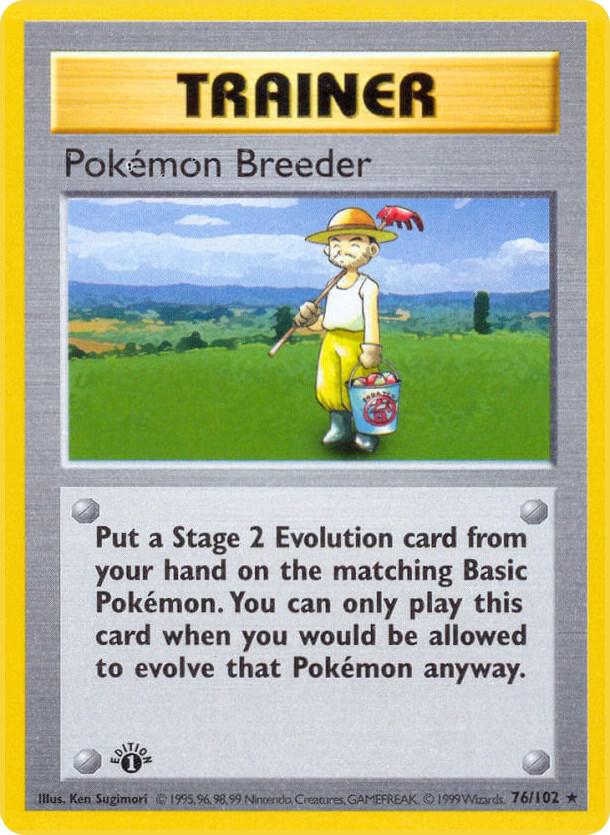 Pokemon Breeder | Base Set (Shadowless) #076/102