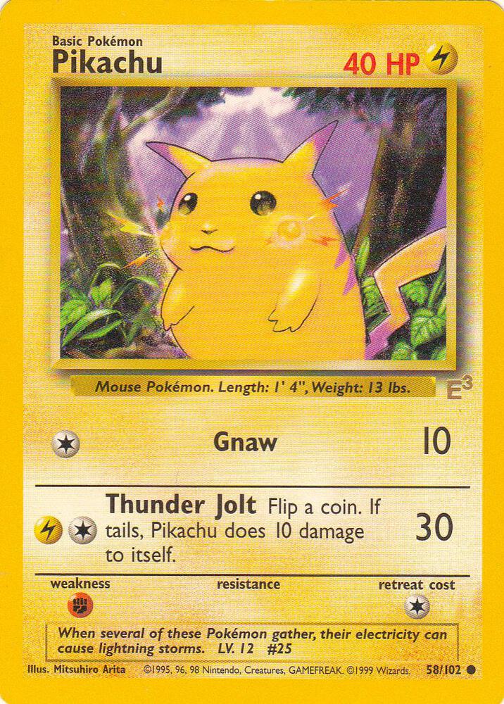 Pikachu - 58/102 (E3 Stamped) | Miscellaneous Cards & Products #058/102