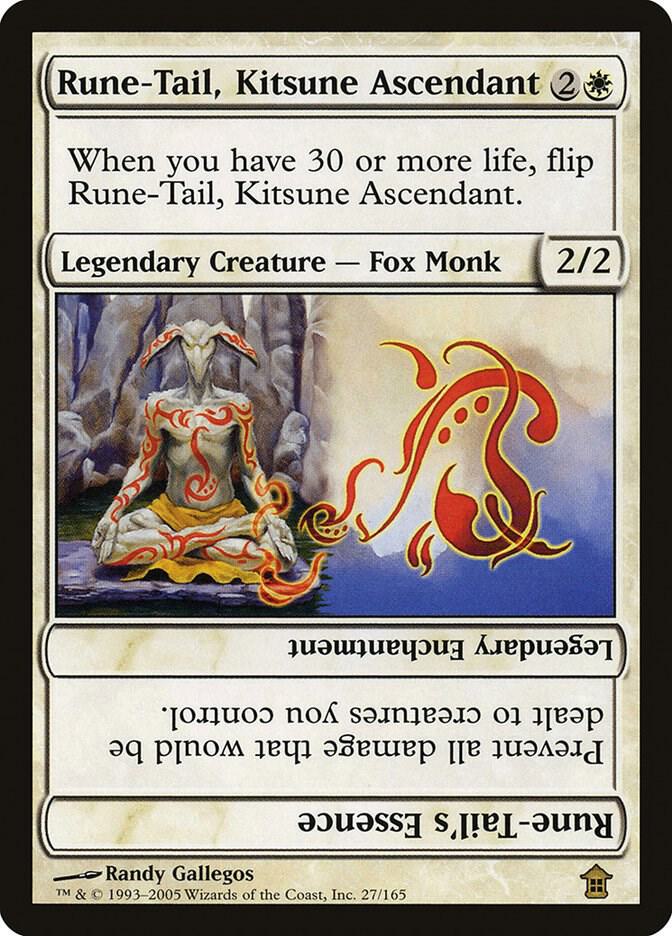 Rune-Tail, Kitsune Ascendant // Rune-Tail's Essence | Saviors of Kamigawa #27