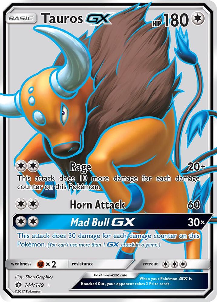 Tauros GX (Full Art) | SM Base Set #144/149