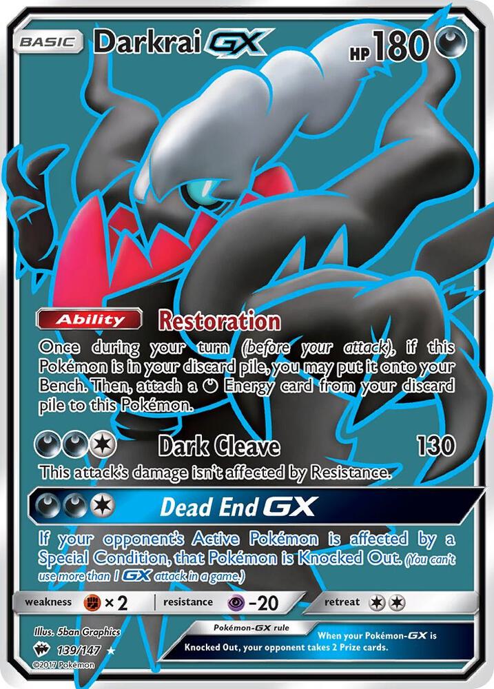 Darkrai GX (Full Art) | SM - Burning Shadows #139/147