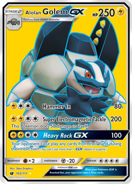 Alolan Golem GX (Full Art) | SM - Crimson Invasion #102/111