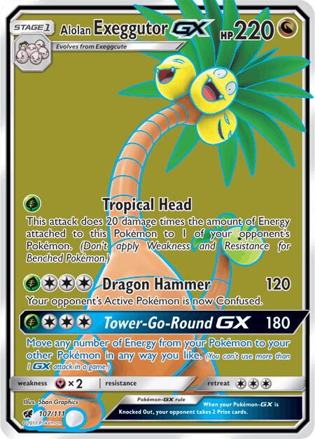 Alolan Exeggutor GX (Full Art) | SM - Crimson Invasion #107/111