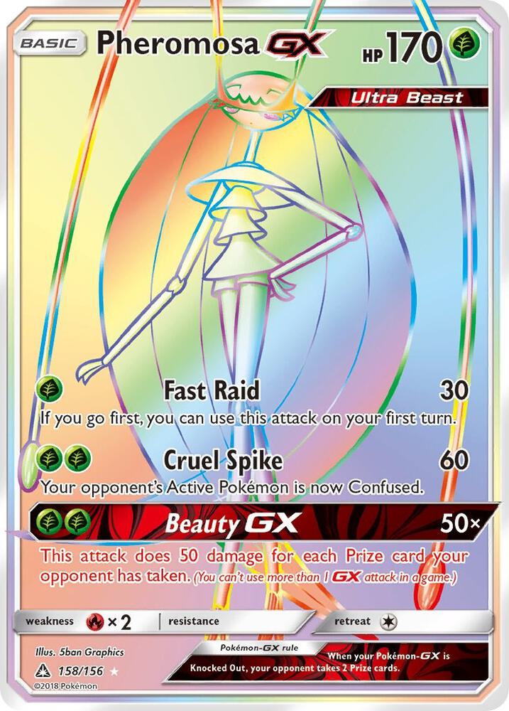 Pheromosa GX (Secret Rare) | SM - Ultra Prism #158/156
