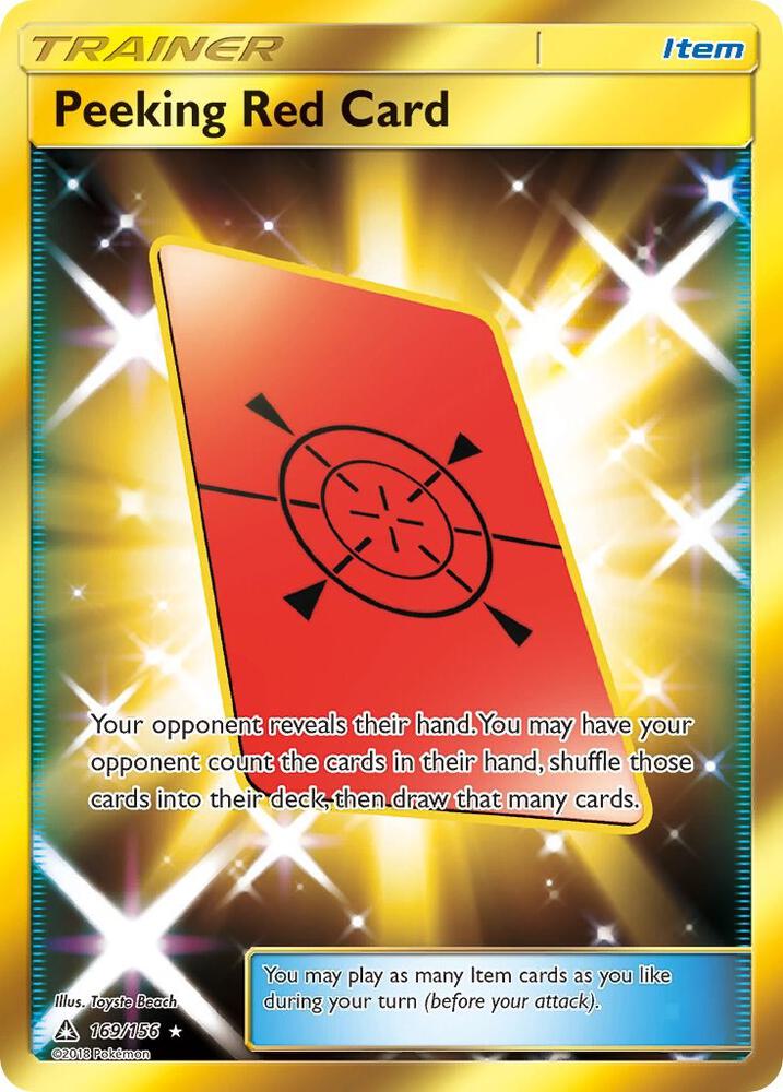 Peeking Red Card (Secret Rare) | SM - Ultra Prism #169/156