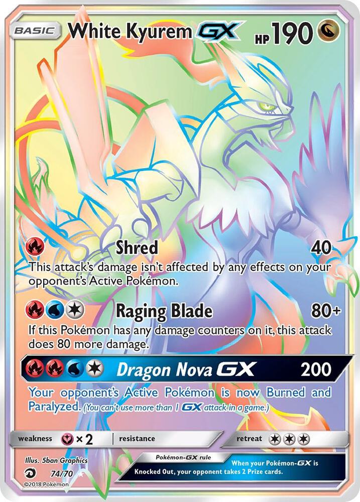 White Kyurem GX (Secret) | Dragon Majesty #74/70