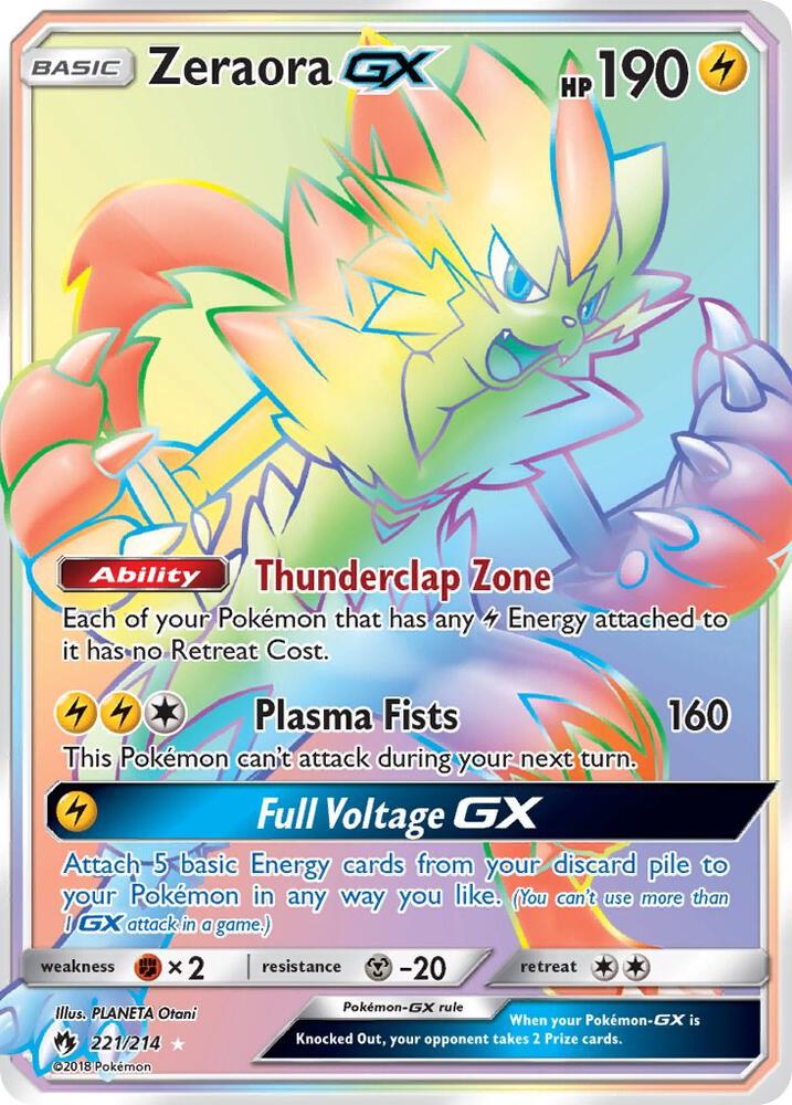 Zeraora GX (Secret) | SM - Lost Thunder #221/214