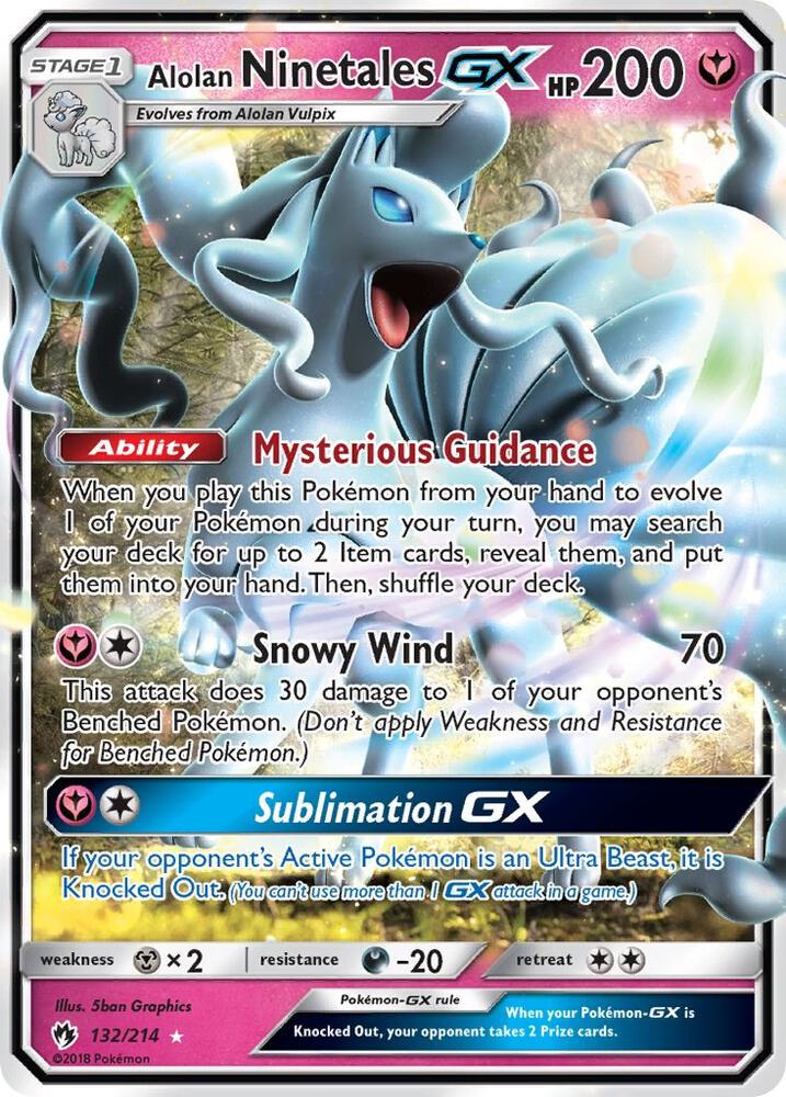 Alolan Ninetales GX | SM - Lost Thunder #132/214
