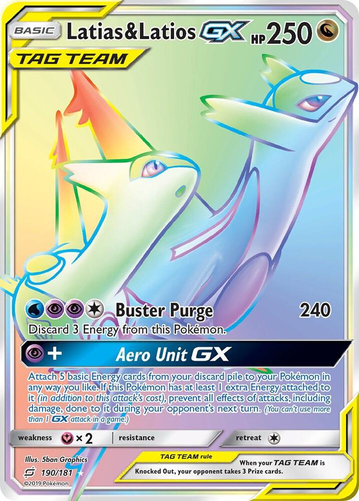 Latias & Latios GX (Secret) | SM - Team Up #190/181