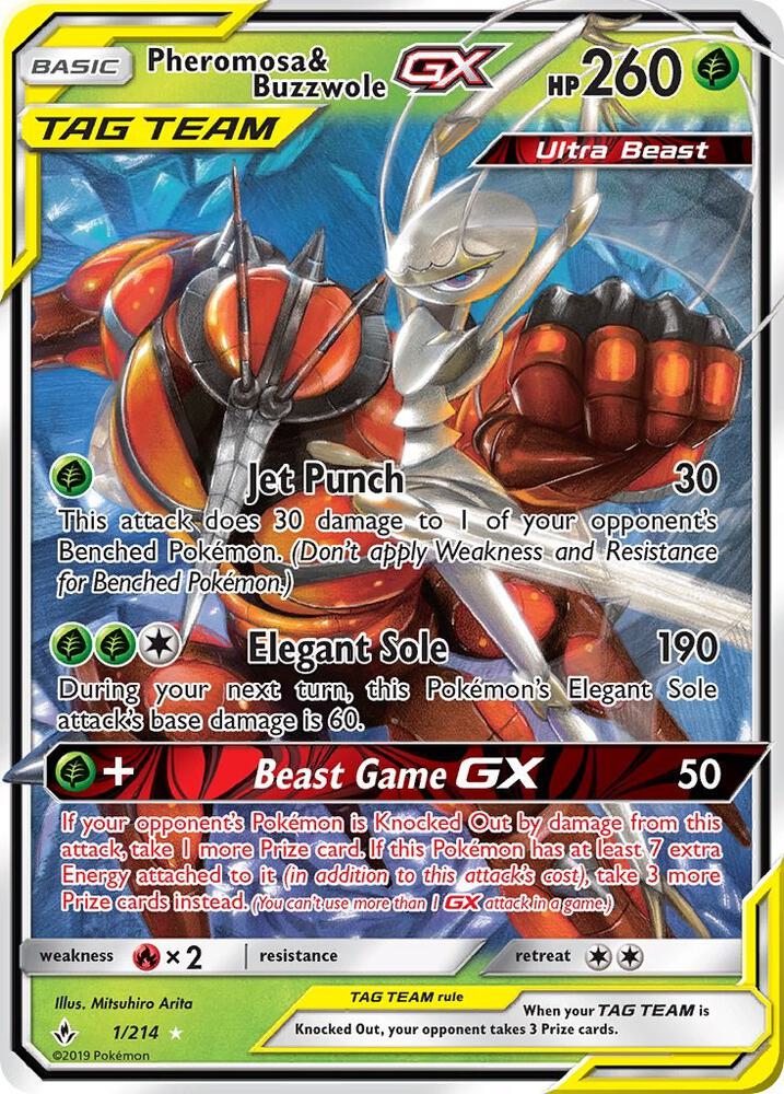 Pheromosa & Buzzwole GX | SM - Unbroken Bonds #1/214