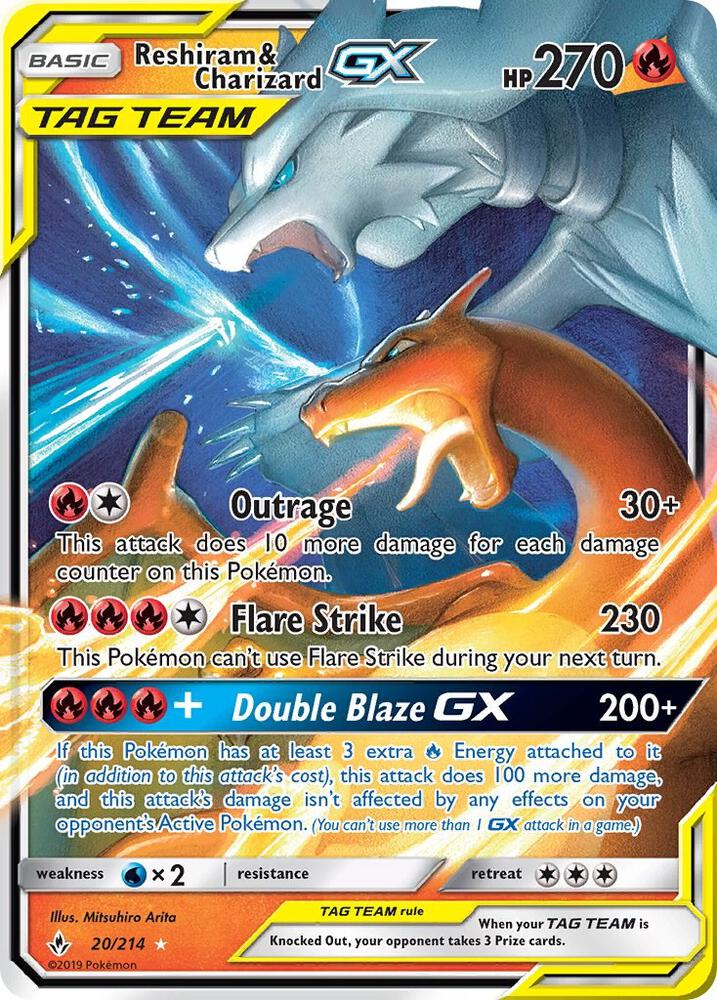 Reshiram & Charizard GX | SM - Unbroken Bonds #20/214