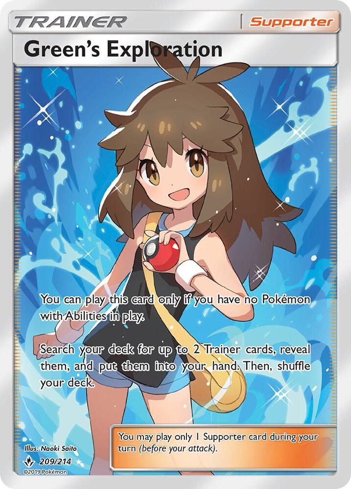 Green's Exploration (Full Art) | SM - Unbroken Bonds #209/214