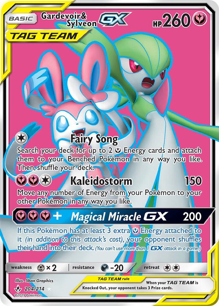 Gardevoir & Sylveon GX (204) (Full Art) | SM - Unbroken Bonds #204/214