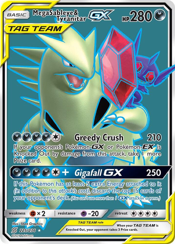 Mega Sableye & Tyranitar GX (Full Art) | SM - Unified Minds #225/236