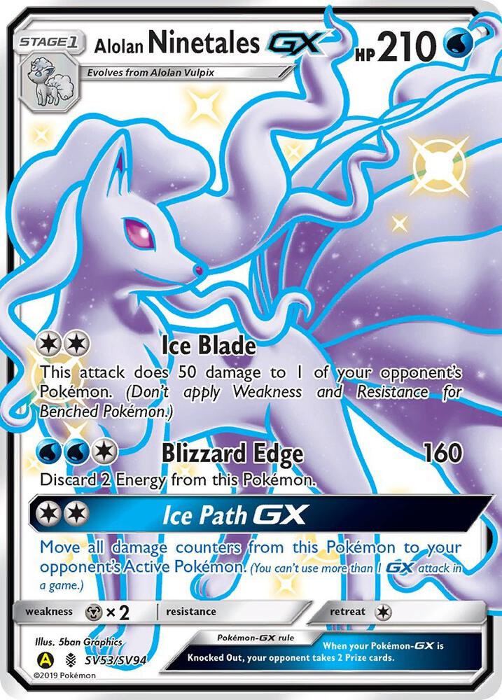 Alolan Ninetales GX | Hidden Fates: Shiny Vault #SV53/SV94