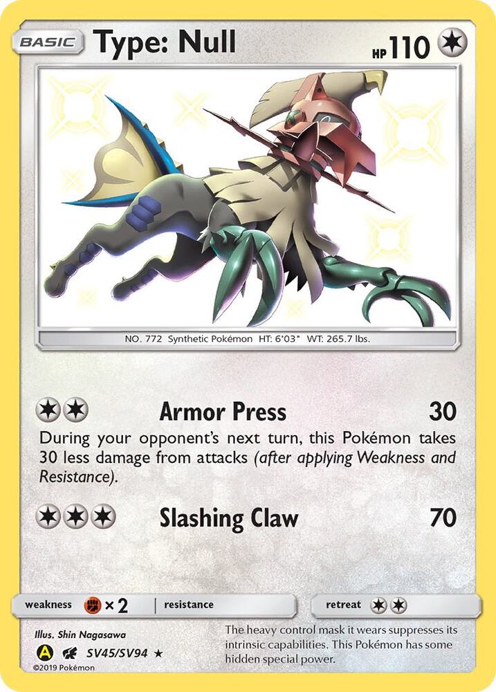 Type: Null | Hidden Fates: Shiny Vault #SV45/SV94