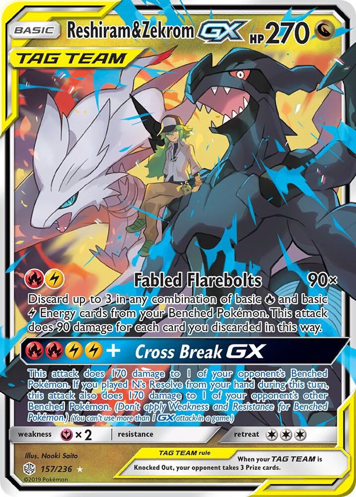 Reshiram & Zekrom GX | SM - Cosmic Eclipse #157/236