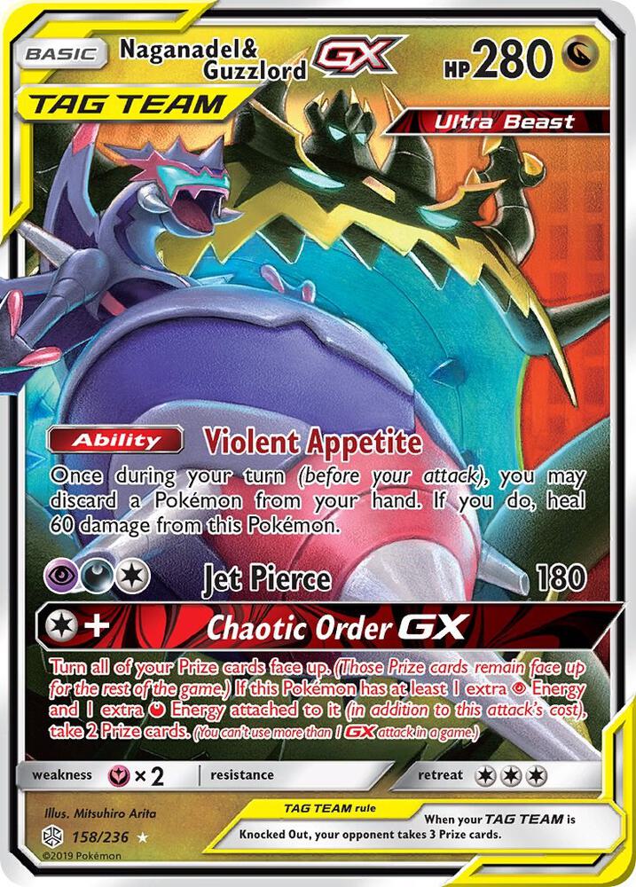 Naganadel & Guzzlord GX | SM - Cosmic Eclipse #158/236
