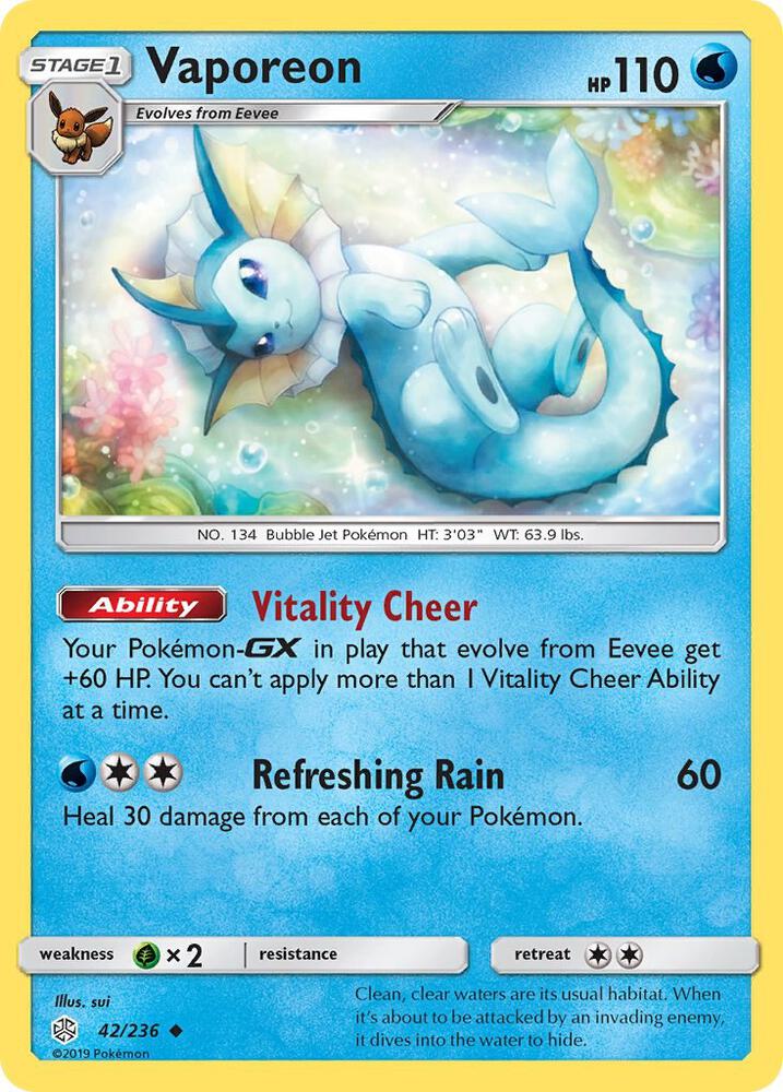 Vaporeon | SM - Cosmic Eclipse #42/236