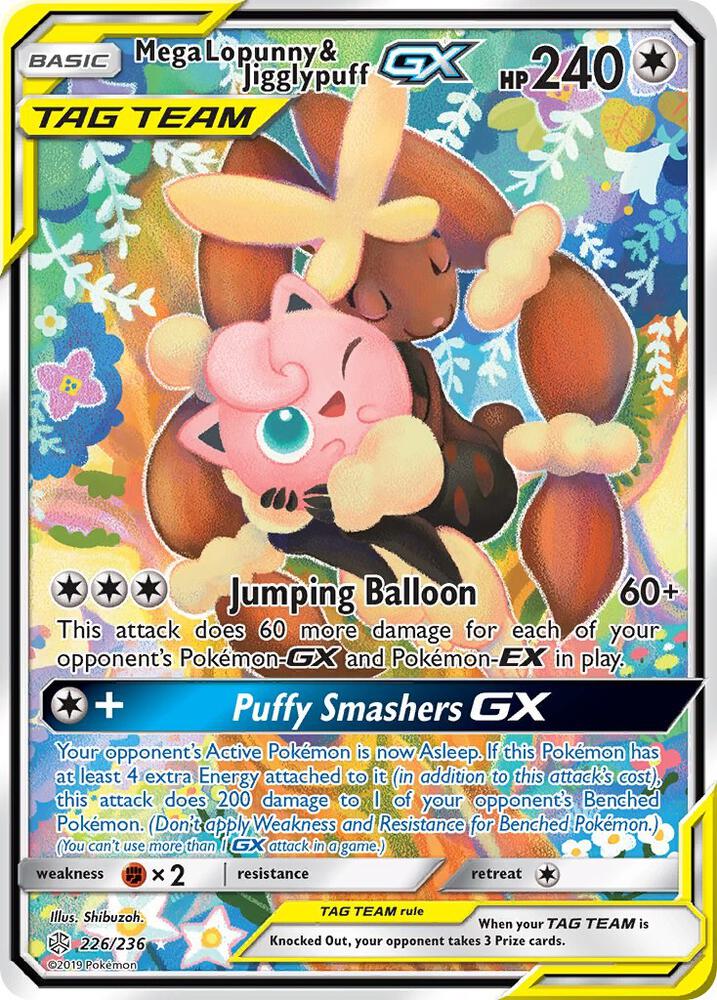 Mega Lopunny & Jigglypuff GX (Alternate Full Art) | SM - Cosmic Eclipse #226/236