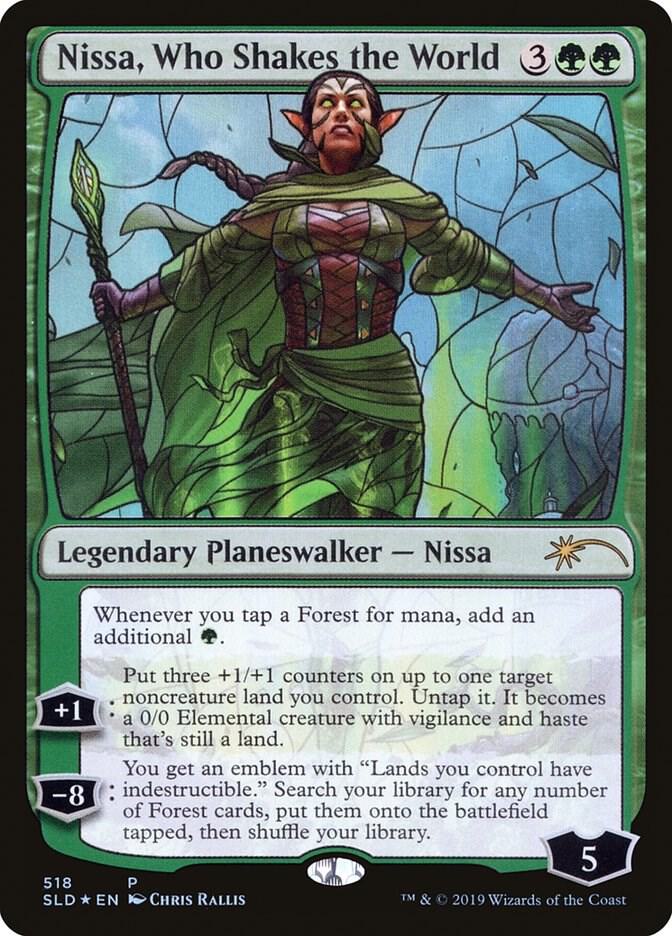Nissa, Who Shakes the World (Stained Glass) | Secret Lair Drop Series #518