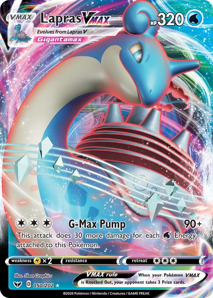 Lapras VMAX | SWSH01: Sword & Shield Base Set #050/202