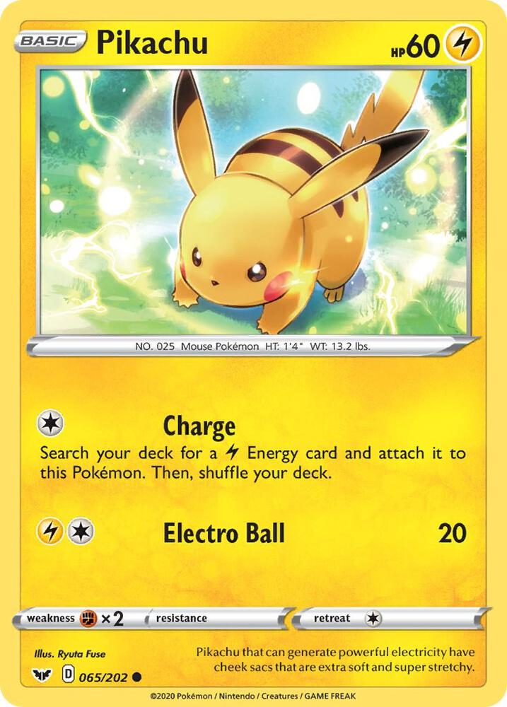 Pikachu | SWSH01: Sword & Shield Base Set #065/202