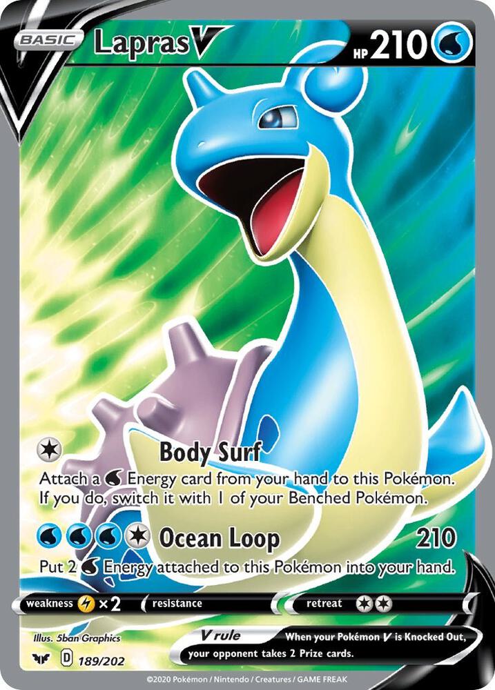 Lapras V (Full Art) | SWSH01: Sword & Shield Base Set #189/202