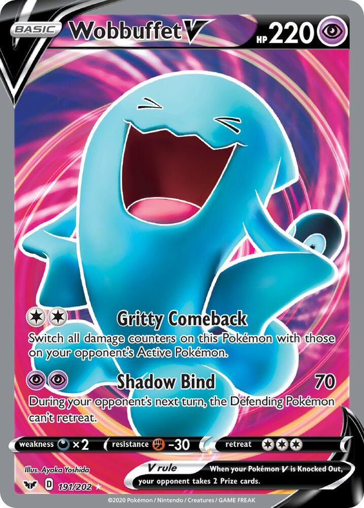 Wobbuffet V (Full Art) | SWSH01: Sword & Shield Base Set #191/202