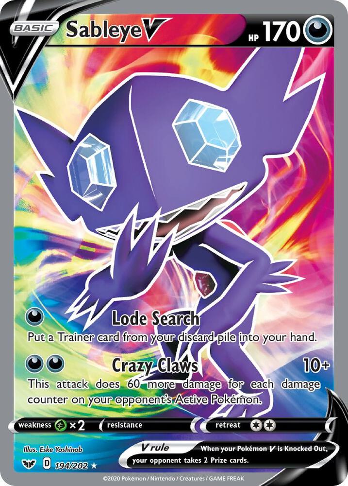 Sableye V (Full Art) | SWSH01: Sword & Shield Base Set #194/202