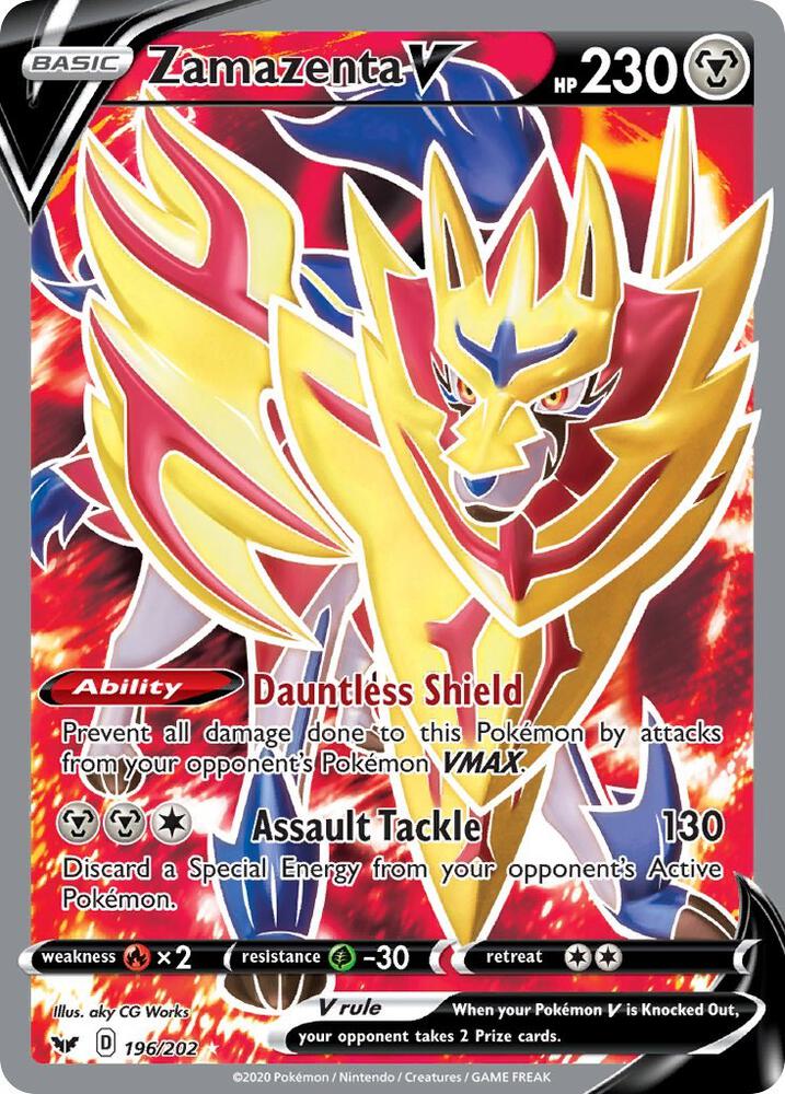 Zamazenta V (Full Art) | SWSH01: Sword & Shield Base Set #196/202