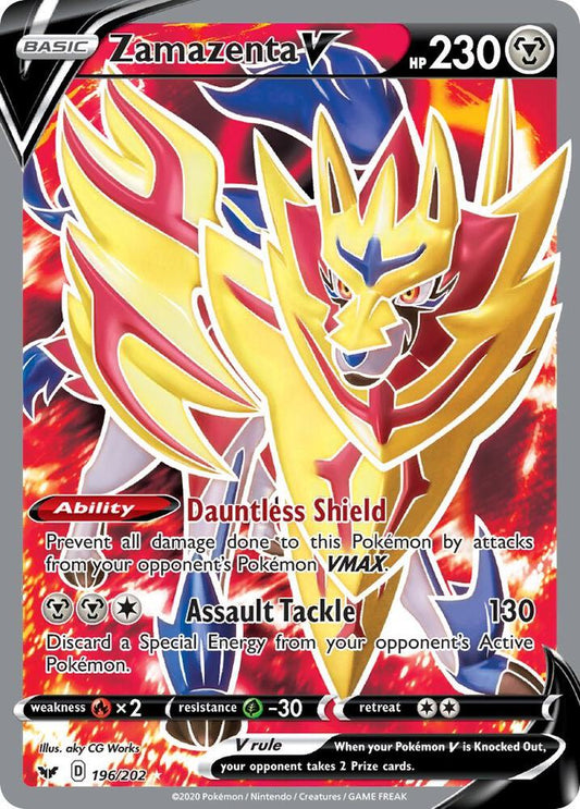 Zamazenta V (Full Art) | SWSH01: Sword & Shield Base Set #196/202