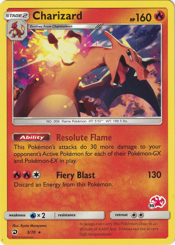 Charizard - 3/70 (#39 Charizard Stamped) | Battle Academy #003/070