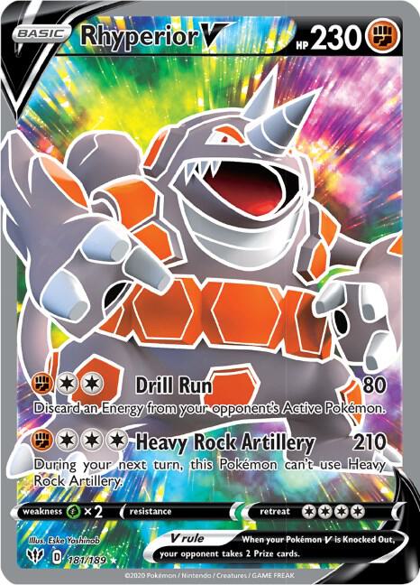 Rhyperior V (Full Art) | SWSH03: Darkness Ablaze #181/189