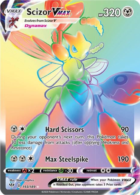 Scizor VMAX (Secret) | SWSH03: Darkness Ablaze #193/189