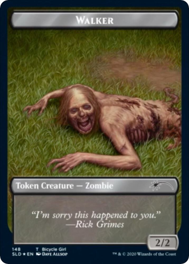 Walker (Bicycle Girl // Well Walker) Double-sided Token | Secret Lair Drop Series #148