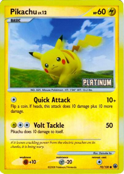 Pikachu - 70/100 [Platinum] | Burger King Promos #070/100