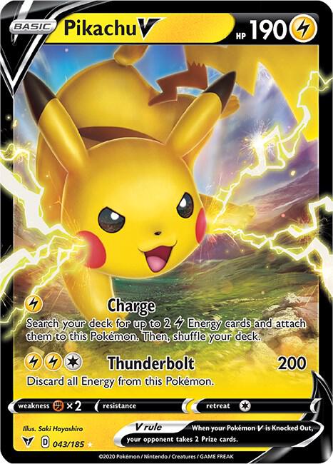 Pikachu V | SWSH04: Vivid Voltage #043/185