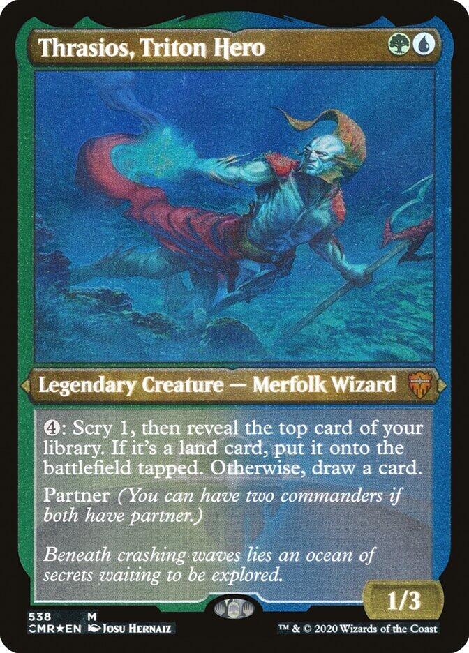 Thrasios, Triton Hero (Foil Etched) | Commander Legends #538