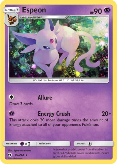 Espeon - 89/214 (Cosmos Holo) | Blister Exclusives #089/214