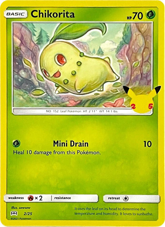 Chikorita - 2/25 | McDonald's 25th Anniversary Promos #002/025