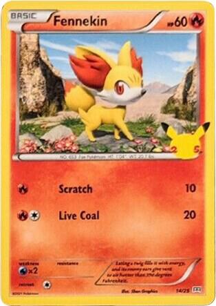 Fennekin - 14/25 | McDonald's 25th Anniversary Promos #014/025