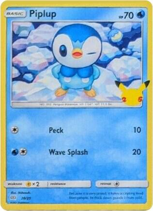 Piplup - 20/25 | McDonald's 25th Anniversary Promos #020/025