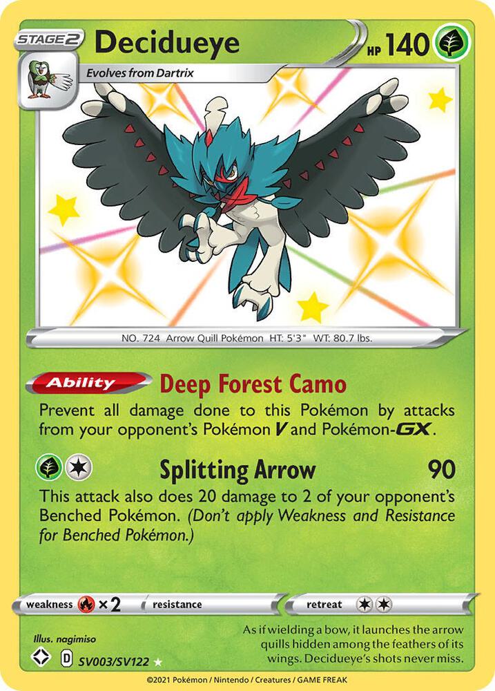 Decidueye | Shining Fates: Shiny Vault #SV003/SV122