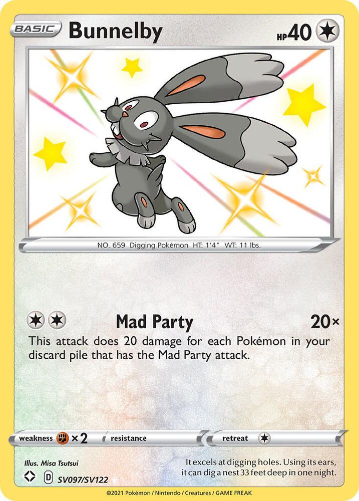 Bunnelby | Shining Fates: Shiny Vault #SV097/SV122