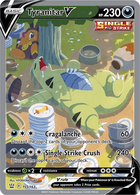 Tyranitar V (Alternate Full Art) | SWSH05: Battle Styles #155/163