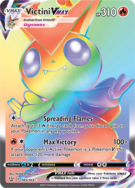 Victini VMAX (Secret) | SWSH05: Battle Styles #165/163