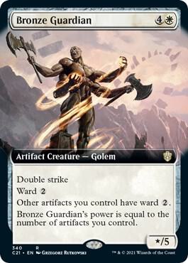 Bronze Guardian (Extended Art) | Commander 2021 #340