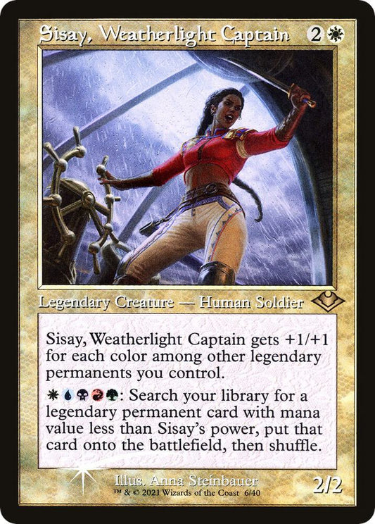 Sisay, Weatherlight Captain (Retro Frame) | Modern Horizons #6