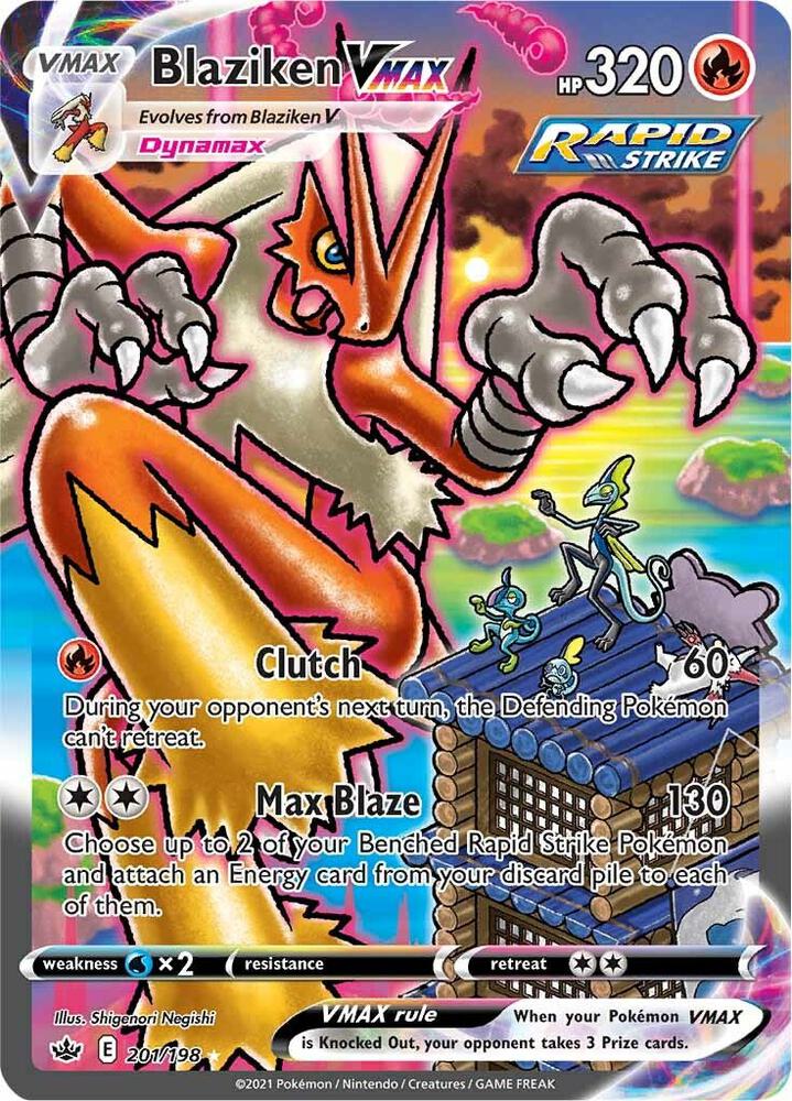 Blaziken VMAX (Alternate Art Secret) | SWSH06: Chilling Reign #201/198
